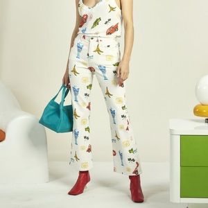 simon miller auto club white bell jeans/pants/bottoms